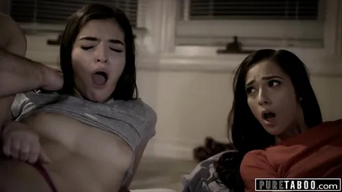 Trio tabou : 2 demi-sœurs baisent leur demi-oncle pervers